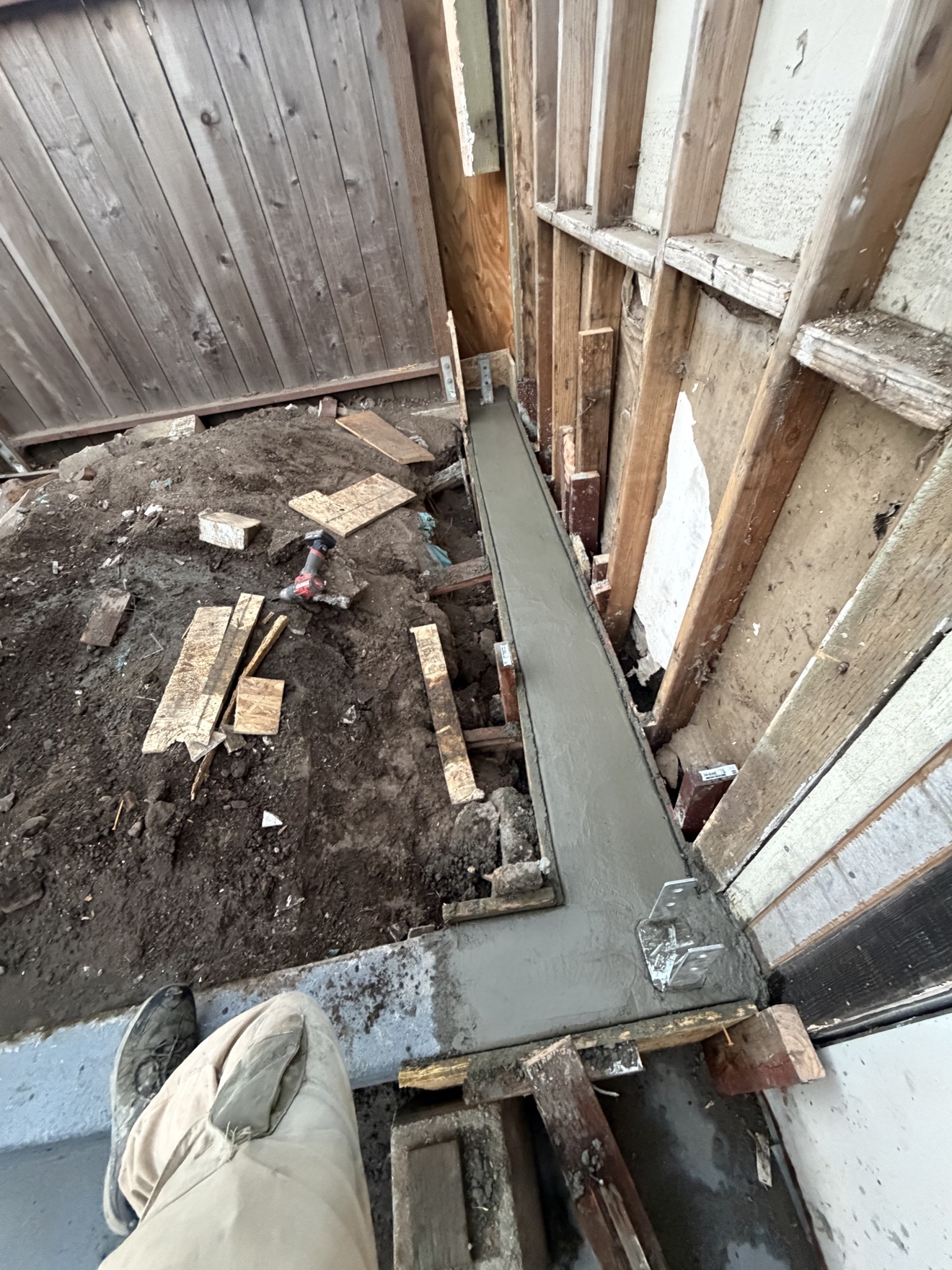 Concrete foundation and footing work